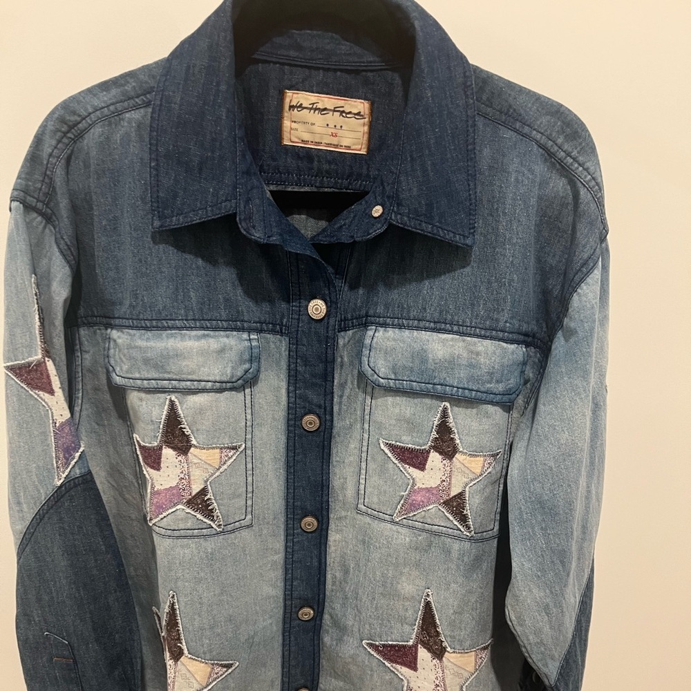 NWOT / We The Free / To The Stars Denim Top /XS